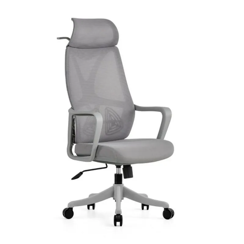 Fashionable Minimalist White Gray Plastic Mesh Chair Comfortable Office Chair
