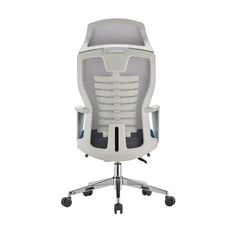 Fashionable Minimalist White Gray Plastic Mesh Chair Comfortable Office Chair