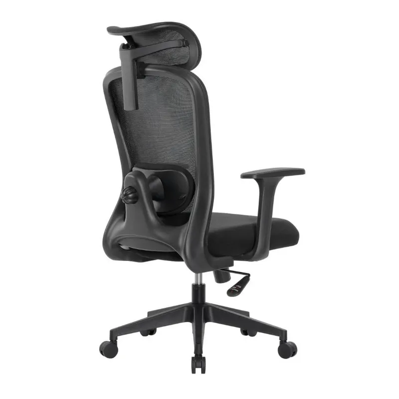 Fashionable Minimalist Black Plastic Mesh Chair Comfortable Office Chair