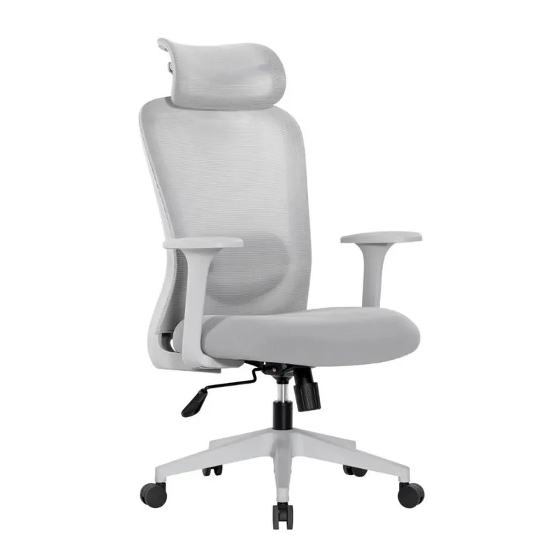 Fashionable Minimalist Off-white White Plastic Mesh Chair Comfortable Office Chair