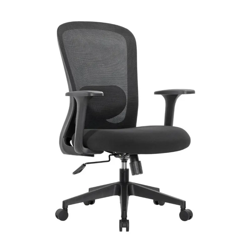 Fashionable Minimalist Black Plastic Mesh Chair Comfortable Office Chair