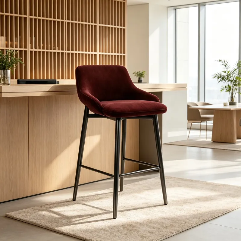 Fashionable Minimalist Low Back High Legs Office Chair