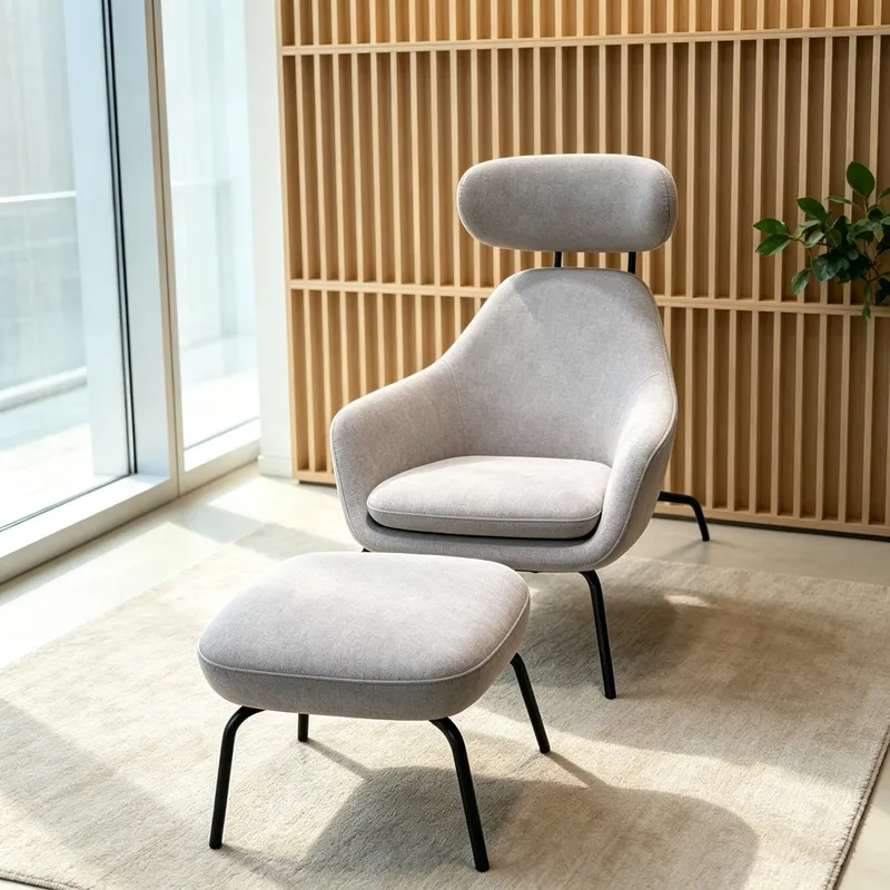 Fashionable Minimalist Sofa Ottoman Leisure Chair