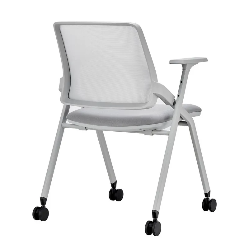 Fashionable Minimalist Gray Plastic Casters Special Price Training Chair Comfortable Training Chair