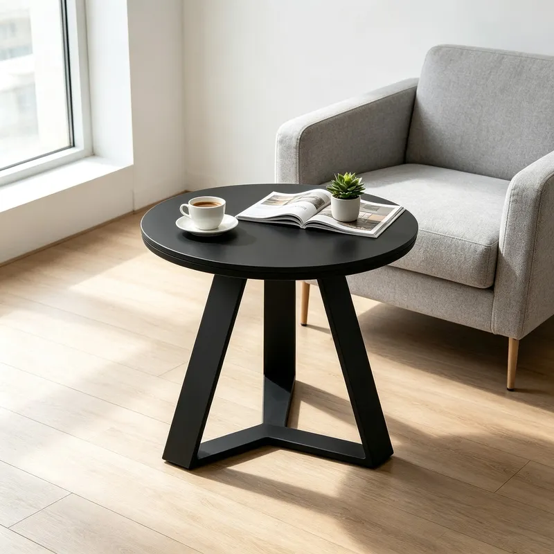 Fashionable Minimalist Black Plastic Leather Chair Comfortable Office Chair